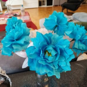Fleur pivoine en papier crépon